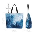 thumbnail image 5 of Sigee Abstract Ocean Waves for Large Capacity Shopping Bag with Inner Pocket, Women's Shoulder Bag Handbag, 5 of 8