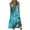 Blue, variant on ibuvkizy Summer Dresses for Women Plus Size Summer Dresses,New Women's V-neck Button Button Sleeveless Printed Long Dress,Holiday Party Beach Dress,Gifts for Women