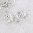 thumbnail image 2 of Spiral Hair Clips for Women with Durable Alloy and Rhinestone Silver Color 1.4cm Diameter 0.75cm, 2 of 8