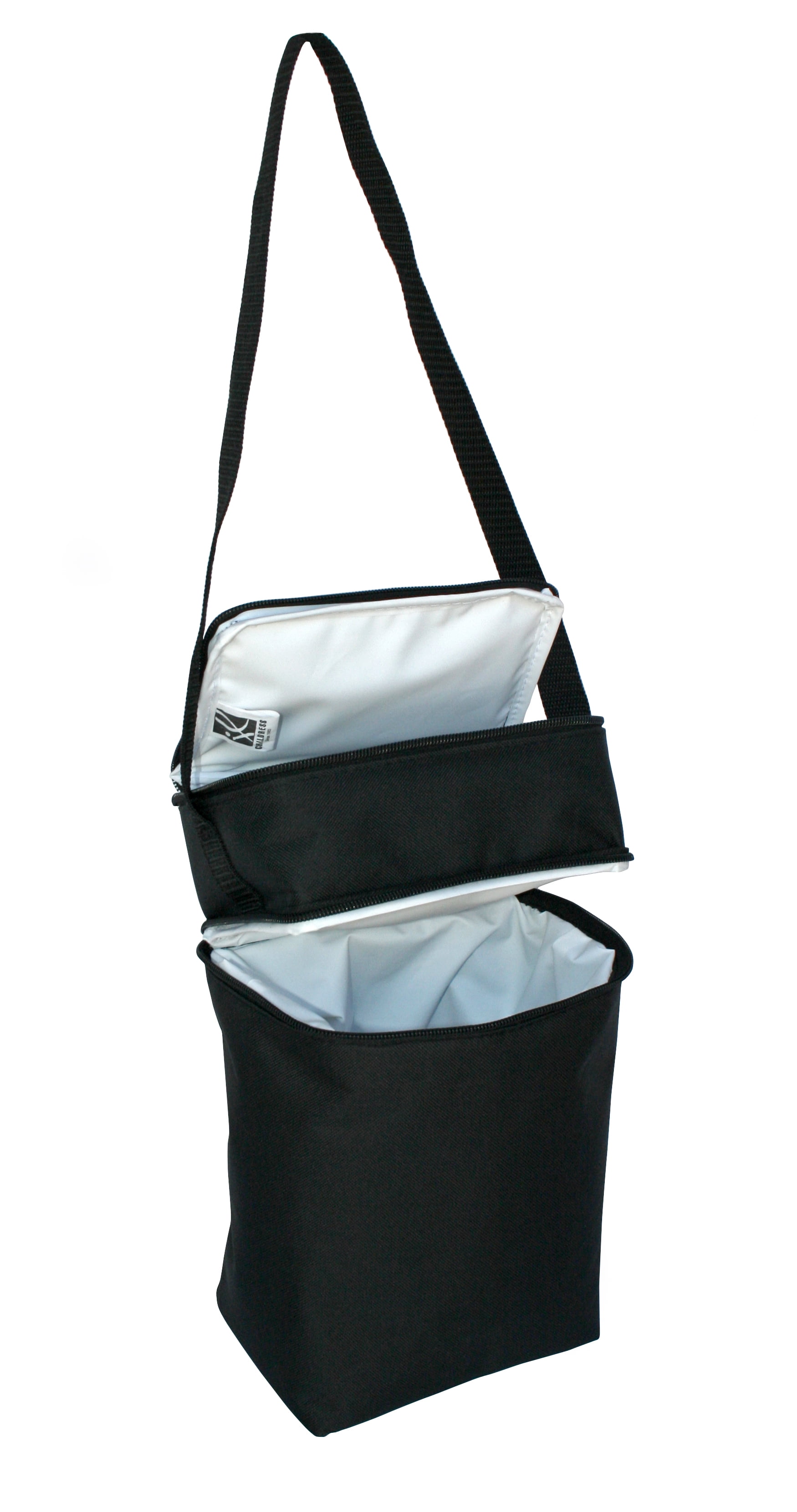J.L. Childress Six Bottle Breast Milk Cooler Travel Bag - Insulated Baby Bottle Storage Bag, Includes Ice Pack - Black