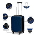thumbnail image 4 of Maleta de Viaje Rigida con Ruedas Giratorias 360°, Maleta de Viaje 20´´ con Candado de Seguridad Boton de Ajuste de Altura Mango Suave Color Negro, 4 of 7