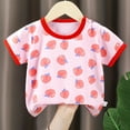thumbnail image 2 of Gubotare Girls T Shirts Trendy Girls' T Shirts Short Puff Sleeve Tee Tops (Red,Size 3-4 Years), 2 of 3