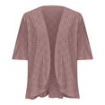 thumbnail image 3 of ameIAEA Womens Summer Spring Cardigans Lightweight Half Sleeve Open Front Hollow Out Cardigan, 3 of 6