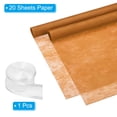 thumbnail image 3 of Unique Bargains 22.8'x22.8' Flower Wrapping Paper with 2 Rolls Ribbons for Florist Floral Bouquet, Orange, 40 Sheets, 3 of 7