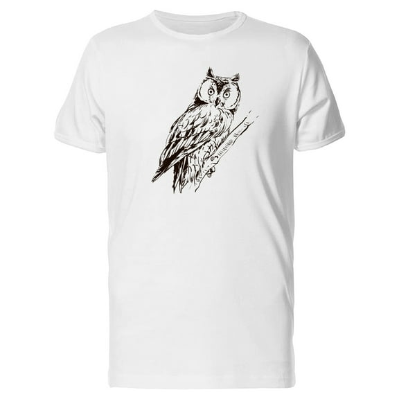 Sketch Of Owl On Branch, Male Large