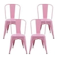 thumbnail image 1 of Heavenly Collection Pink Metal Dining Chairs – Set of 4, Modern & Durable for Kitchen or Dining Room, 1 of 10
