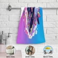 thumbnail image 5 of Cute Orca Whale Hand Towels, Pink Wave Kitchen Towel Ultra Soft and Absorbent,Decorative Fingertip Face Towel for Bathroom Hotel, 2 PCS, 28.3"x 14.4", 5 of 5