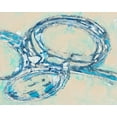 thumbnail image 2 of Pattinian, Merri 14x12 Gold Ornate Wood Framed with Double Matting Museum Art Print Titled - Blue Swirl II, 2 of 4