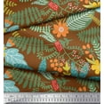 thumbnail image 3 of Soimoi Cotton Duck Fabric Leaves & Montara Tetrarose Artistic Printed Fabric 1 Yard 42 Inch Wide, 3 of 3