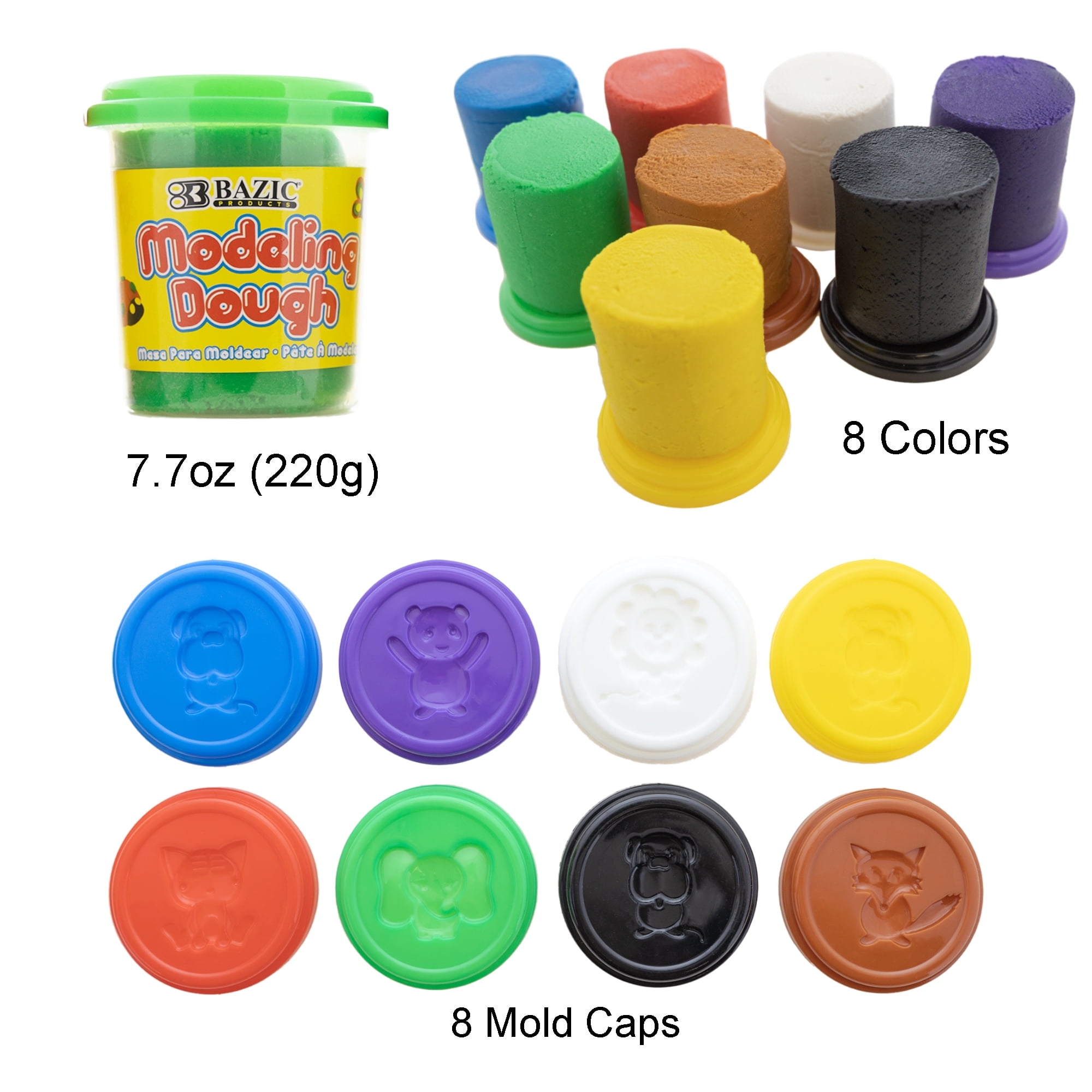 Bazic 3304 7.76 oz 8-Primary Color Modeling Dough