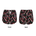 thumbnail image 5 of Lsque Red Mushrooms Printed Women's Running Shorts with Liner Pockets,Elastic Quick Dry Workout Athletic Gym Yoga Shorts,Womens High Waist Shorts-Small, 5 of 9