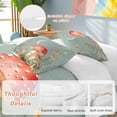 thumbnail image 2 of 3 Piece Sage Green Mushroom Duvet Cover Set California King,Microfiber Comforter/Quilt Cover with Corner Ties and 2 Pillowcases,Spring Floral Botanical Summer All Season Bedding with Zipper Closure, 2 of 8