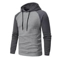 thumbnail image 2 of fheaev Hoodies For Men Solid Color Sweatshirt Hoodie Casual Hooded Sweater Long Sleeve Drawstring Pullover Tops Shirt Workout Gym Sports Running Outdoor Winter Sweatshirts, 2 of 6