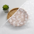 thumbnail image 4 of MKHILL 42X84 White Leaf Pattern Semi Sheer Curtains 2 Panels Set, 84 Inch Long Light Filtering Privacy Drapes for Bedroom Living Room, Rod Pocket Voile Window Panels, Each 42"W x 84"L, 4 of 9