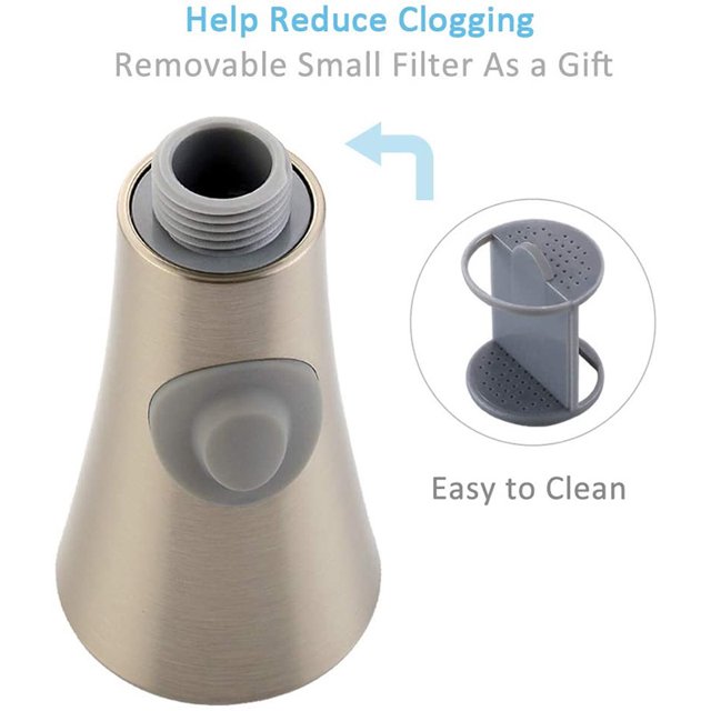 Cabezal de grifo Rociador de ducha de mano Extraíble Grifo de cocina Ducha Rociador de baño Pieza de cabezal de repuesto Rociador de flujo de ahorro de agua Kuyhfg Sin marca