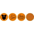 thumbnail image 2 of Darling Souvenir 190 Pcs Baby Shower Theme Custom Stickers for chocolate Candy Labels-Orange, 2 of 2