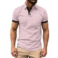 thumbnail image 2 of Men's Casual Short Sleeve Button-Down Shirt, Solid Color, Breathable Fabric, 2 of 9