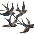 thumbnail image 5 of DecMode Blue Metal Flying Flock Of Bird Wall Decor, 5 of 15