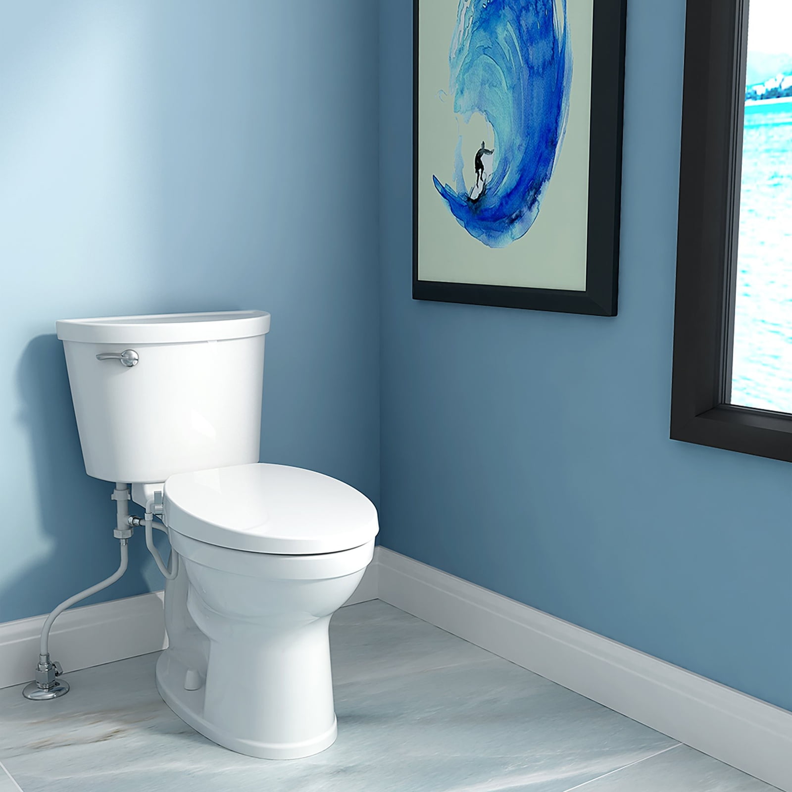 American Standard 5900A05G.020 Aqua Wash Non-Electric Bidet Seat for Elongate...
