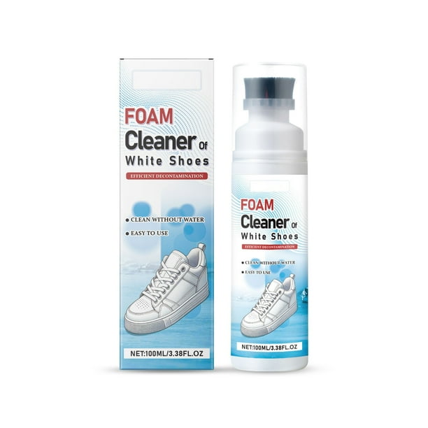 Kit limpiador de calzado para zapatillas, espuma sin agua, ideal para tenis, running, golf, PU, nobuk y suelas. Limpiador de calzado blanco para la mayoría de los zapatos.