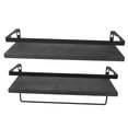 thumbnail image 5 of CATIEBYE Wall Storage Shelf Wall Shelf for Living Room Wood Black 2Pcs, 5 of 8