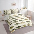 thumbnail image 2 of Castle Fairy Flat Freshwater Fish 7-Piece Twin Bedding,Repeating Bass Species Tile Bedding Comforter Set,Cream Olive,Grey Reversible, 2 of 7