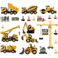 thumbnail image 1 of Calcomanías de pared con diseño de dibujos animados de construcción de ciudad para bebé, camión, coche, excavadora, pegatinas decorativas de vinilo, despegables, regalos para dormitorio infantil., 1 of 5