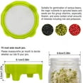 thumbnail image 2 of Visland 2PCS Sprouting Lids, Plastic Sprout Lids with Stainless Steel Screen for Wide Mouth Mason Jars Sprouter Sprout Maker with Stand for Grow Bean, Alfalfa, Broccoli, Salad, 2 of 7