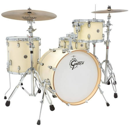 Gretsch 2014 Catalina Club Jazz 4-Piece Shell Pack, Satin White Chocolate