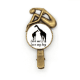 thumbnail image 1 of Common Knowledge English Language Culture Giraffe Hairpin Headdress Brooch Vintage Metal, 1 of 3