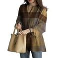 thumbnail image 2 of LilyLLL Plus Size S-5XL Womens Plaid Check Print Long Sleeve Drawstring Xmas Blouse Tops, 2 of 4