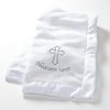 Lambs & Ivy Heaven Sent Baptism/Christening Soft White Fleece Baby Blanket
