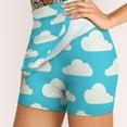 thumbnail image 5 of Fluffy Clouds New Women Skirts Double-Layer Printed Short Dress Mini Sport Skirt Cute Cloud Sky Blue Minimalistic Minimal, 5 of 7