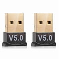 thumbnail image 1 of 2Pcs Bluetooth 5.0 Adapter Bluetooth Receiver Transmitter Wireless USB Adapter for Computer PC Lapt, 1 of 5