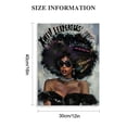 thumbnail image 2 of JEUXUS Portrait Sexy Afro African American Woman Colorful Graffiti Hair with Sunglasses Canvas Art Print Wall Art Decor Black African Art Living Room Bedroom Home Decor Ready to Hang  12x16 in, 2 of 5
