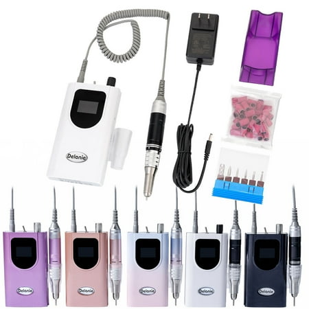 DYLA Electric Nail Drill Machine 35000RPM, Portable Nail Drill Rechargeable with 6 Drill Bits, Nail Drills for Acrylic Nails Professional E File Nail Machine Drill Professional