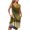 Yellow, variant on Dianli Gifts Pajamas Loungewear Women's Printed Sleeveless Nightshirt With Pockets Pleated Front Round Neck Relaxed Fit Retro Style Soft Cotton Blend Nightdress Nightwear