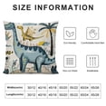 thumbnail image 6 of Acheng  Throw Pillow Case Dinosaur  Square Cushion Cover Standard Pillowcase for Men Women Home Decorative Sofa Armchair Bedroom Livingroom White, 6 of 6