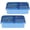 Blue, variant on 2 Pack Snack Box Container for Kids Adults Reusable Lunch Box with 3 Compartents Toddler Leak Proof Portable Bento Lunch Box for Office,School,Travel,Outdoor