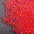 thumbnail image 2 of U8MO 50 Gram Glass Caviar MicroBeads Bubbles Balls Beads Fillers Mixed Size Nail Art-Red, 2 of 2