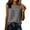 *1-Gray, variant on Women's Cotton-Linen Ruched Bust Tank Top , Ladies' Crew Neck Sleeveless Blouse , Summer Office Daily Layering Tops For Women,Khaki,S-3XL