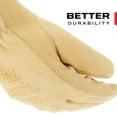thumbnail image 3 of Guantes Mechanix Wear Leather Cow Driver, resistentes al agua, color canela, 3 of 5