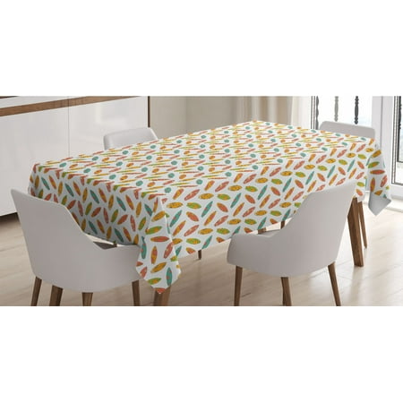 

Surfboard Tablecloth Fun Colorful Surfing Boards Water Sports Summer Tropical Beach Activity Hawaii Rectangle Satin Table Cover for Dining Room and Kitchen 52 X 70 Multicolor by Ambesonne