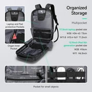 MARK RYDEN Laptop Backpack for Men, Hard Shell Anti-Theft Backpack with TSA Approved Lock and USB Charging Port, Business Backpack for Working, Commuting