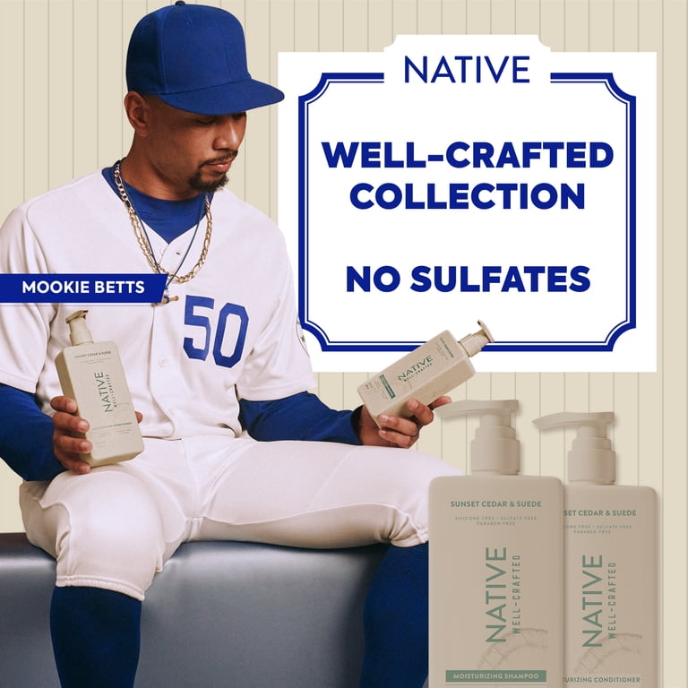 Native Moisturizing Men's Shampoo, Sunset Cedar & Suede, 16.5 fl
