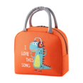thumbnail image 2 of Clearance! Lunch Bag Leakproof Zipper Cartoon - Insulated Thermal Tote with Handle, Perfect Lunch Box Bag and Storage Bag for Kids School Picnic,Orange, 2 of 5
