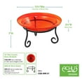 thumbnail image 3 of Achla Designs Hand Blown Crackle Glass Garden Birdbath with Stand, Red, 3 of 5