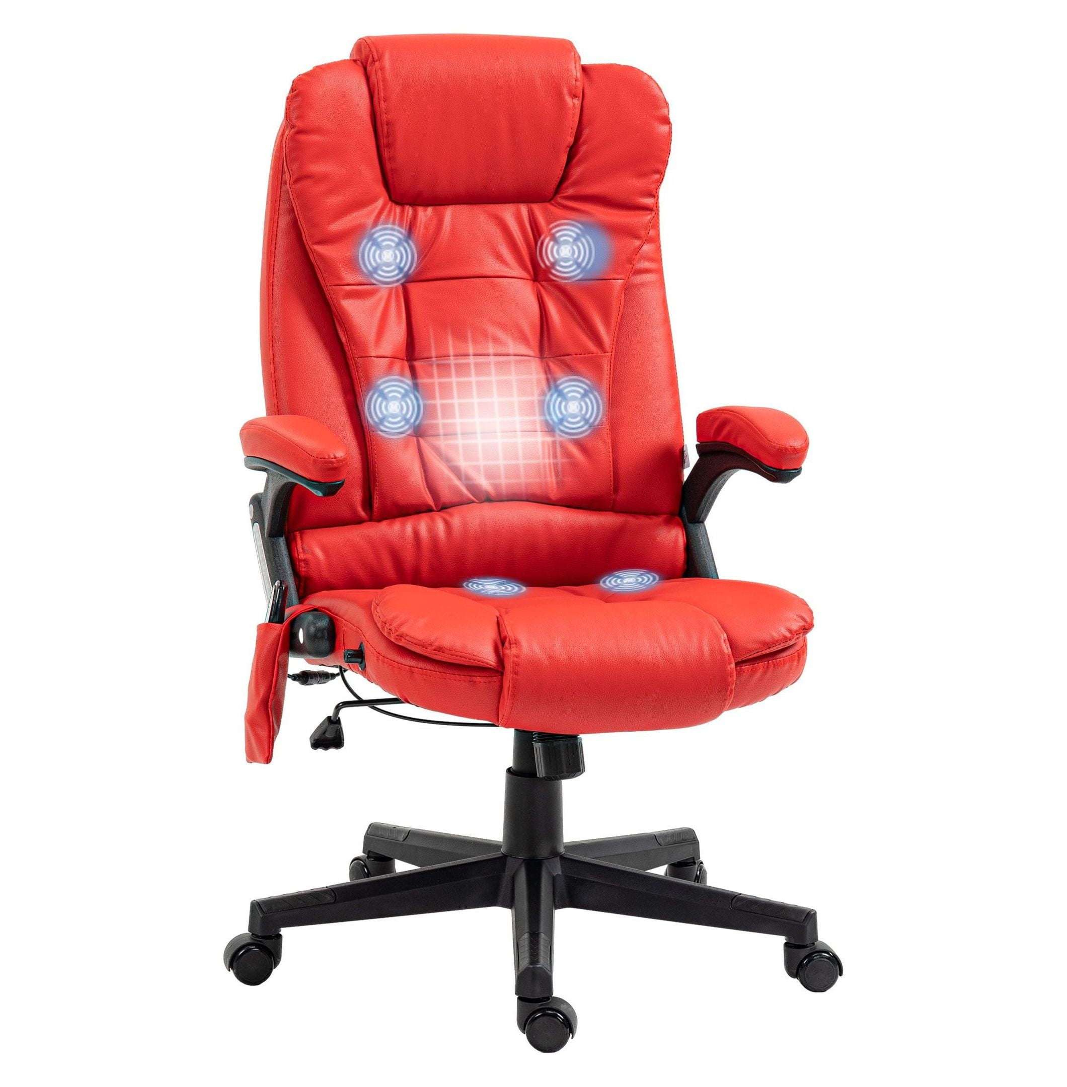 Vinsetto Massage Office Chair, Heated Reclining Desk Chair with Footrest -  Walmart.com
