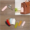 thumbnail image 5 of 4" PU Sublimation Keychain Blanks, Leather Key Fob with Rings for DIY Craft Car Key, Brown, 6 Pack, 5 of 6