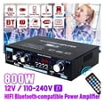 thumbnail image 2 of AK35/G919H 1000W Home Car Power Amplifiers 2 Channel Bluetooth Surround Sound FM USB Remote Control Mini HIFI Digital Stereo Amp, 2 of 8